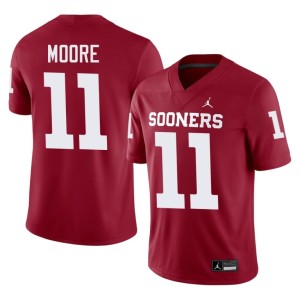 Mens Crimson Kristan Moore Embroidery #11 OKLA Jersey 753248-389