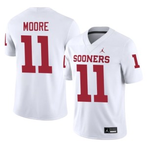 College #11 White Kristan Moore Sooner State Mens Jerseys 353021-199