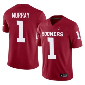 #1 Kyler Murray Stitched Men's OU Crimson Jerseys 274837-442