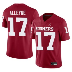 OU Stitched Mackenzie Alleyne Men Crimson #17 Jerseys 352517-393
