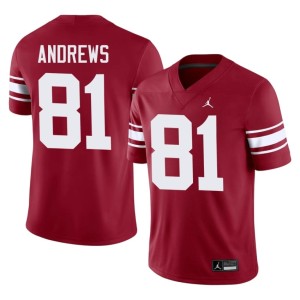 Throwback Oklahoma Sooners #81 Crimson Men's Mark Andrews Limited Jerseys 408933-157
