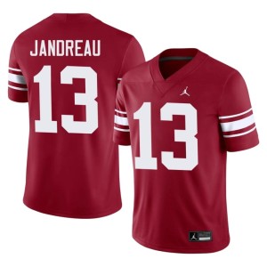 Throwback Mens Limited #13 OU Sooners Niko Jandreau Crimson Jerseys 829416-916