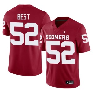 Sooners Men's Replica Noah Best Crimson #52 Jersey 477980-556