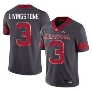 Alternate Anthracite NCAA OKLA #3 Parker Livingstone Mens Jersey 920907-327