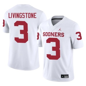 #3 2026 Men's OKLA White Parker Livingstone Jersey 118230-883