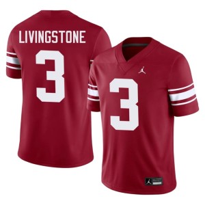 Throwback #3 Men Crimson Oklahoma Sooners Parker Livingstone 2026 Jersey 769370-738