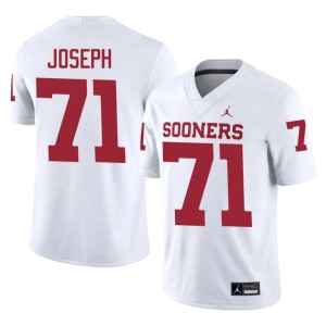 Oklahoma Sooners White #71 Men's Peyton Joseph Embroidery Jerseys 583308-865
