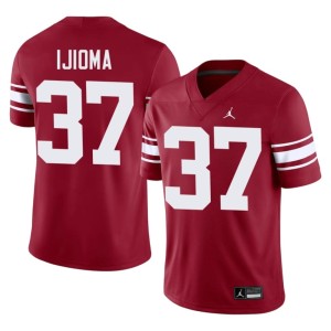 Throwback Men's Football Crimson Prince Ijioma OU Sooners #37 Jerseys 343020-479