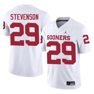Men White Rhamondre Stevenson #29 OKLA Sooners Game Jersey 290730-963