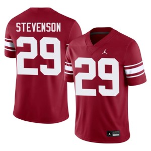 Throwback Crimson OU Sooners NCAA Rhamondre Stevenson Men's #29 Jersey 580011-806