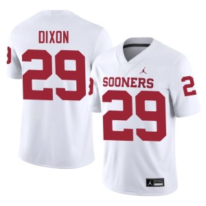 Boomer Sooner Men #29 Ricky Dixon White Limited Jerseys 488214-896