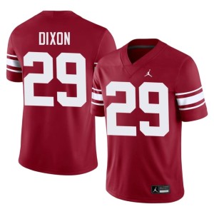Throwback OKLA Sooners Men Ricky Dixon Crimson #29 University Jersey 125408-865