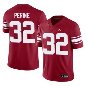 Throwback #32 Mens Stitched Samaje Perine Oklahoma Crimson Jersey 787858-934
