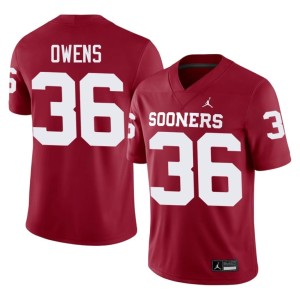 High School OKLA Sooners #36 Crimson Steve Owens Men Jersey 554392-936