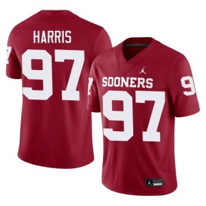 Limited #97 Mens OU Sooners Crimson Tommie Harris Jersey 677013-540