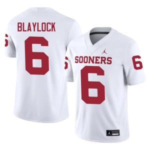 Boomer Sooner #6 White Tory Blaylock Mens Game Jerseys 513764-989