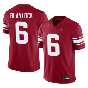 Throwback OU Mens Crimson Tory Blaylock #6 Stitched Jerseys 988298-131