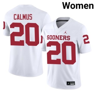 White Casen Calmus Women's #20 Official OKLA Jerseys 176031-376