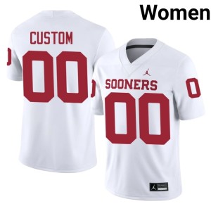 White Women's Oklahoma #00 Game Custom Jersey 683488-432