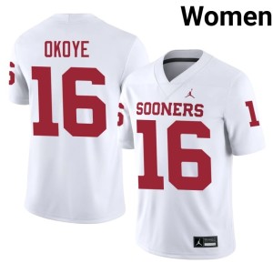 Alumni #16 White Danny Okoye Women Sooners Jersey 873713-586