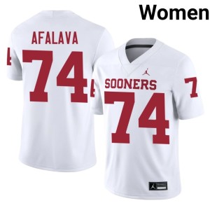 Player OKLA Sooners Women #74 White Darius Afalava Jersey 950224-682