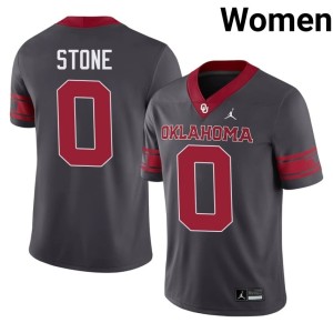 Alternate Womens College #0 OU Sooners Anthracite David Stone Jersey 373198-689