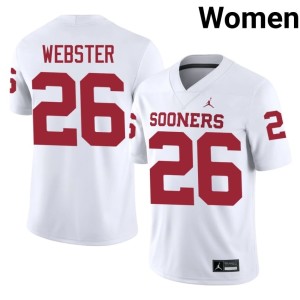 NCAA White Elgee Webster OU Womens #26 Jersey 515629-476