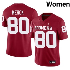 OU Sooners Women #80 Crimson Eli Merck 2026-27 Jersey 520366-418