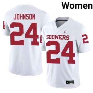 Jacobe Johnson Womens White #24 Replica OKLA Jerseys 740285-828
