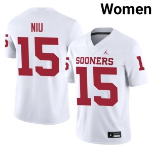 #15 OKLA 2026 Jett Niu White Womens Jerseys 526104-294