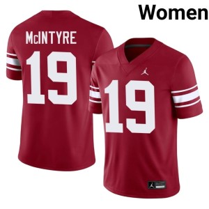 Throwback #19 Crimson OKLA Kade McIntyre 2026 Women Jersey 677890-833