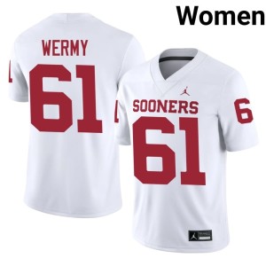 High School Kenneth Wermy White Women Oklahoma Sooners #61 Jerseys 107742-462