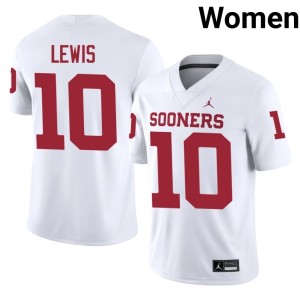 OU Sooners High School Women's White Kip Lewis #10 Jerseys 568967-552