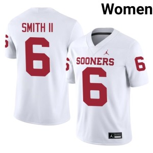 Official Nigel Smith II White Women OKLA #6 Jersey 245025-782