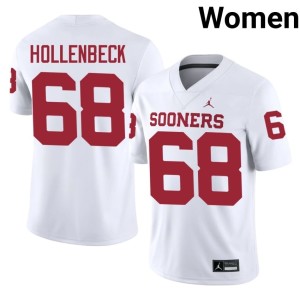 Embroidery #68 OU Sooners White Owen Hollenbeck Women's Jersey 575089-498
