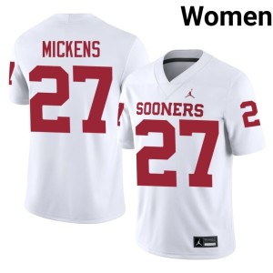 Women's #27 Sooner State NCAA White Preston Mickens Jersey 297313-889