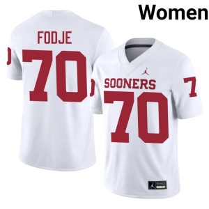 White OU Sooners Women Ryan Fodje #70 Stitched Jerseys 387189-472