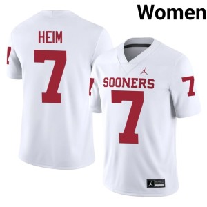 White 2026 OU Taylor Heim #7 Womens Jersey 998241-522