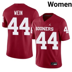 #44 Sooners Women's Crimson Taylor Wein NCAA Jersey 448216-745