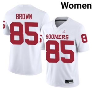 OKLA Women's White Trey Brown University #85 Jerseys 642345-685
