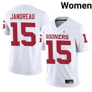Women 2026 Sooners White Beau Jandreau #15 Jersey 875099-519