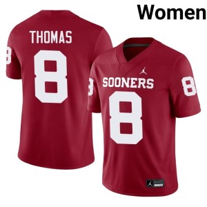 Womens Limited Bishop Thomas #8 Oklahoma Crimson Jersey 596082-268