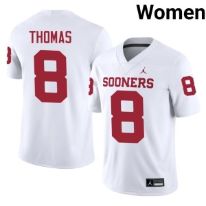 Bishop Thomas White Oklahoma Sooners #8 Womens Player Jersey 627585-141