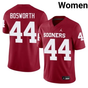 Official Crimson OKLA #44 Brian Bosworth Womens Jerseys 577717-101