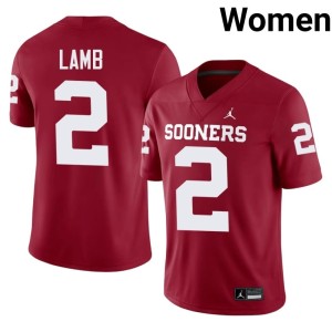 Sooners #2 CeeDee Lamb Women Crimson 2026-27 Jerseys 261935-482
