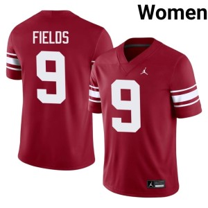 Throwback Limited OU Sooners Crimson Women #9 Dakoda Fields Jerseys 843276-978