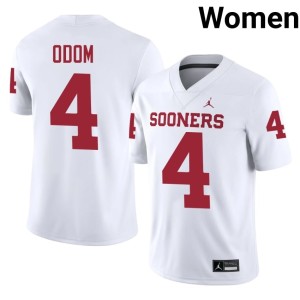 OU Sooners Alumni Daniel Odom White #4 Womens Jerseys 831705-222