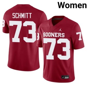 Women's Deacon Schmitt #73 Crimson College OU Jerseys 526530-919
