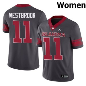 Alternate Stitched Anthracite OKLA Dede Westbrook #11 Women Jerseys 880219-244