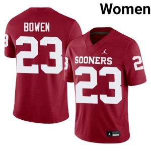 Sooner State Limited #23 Eli Bowen Womens Crimson Jerseys 571887-779